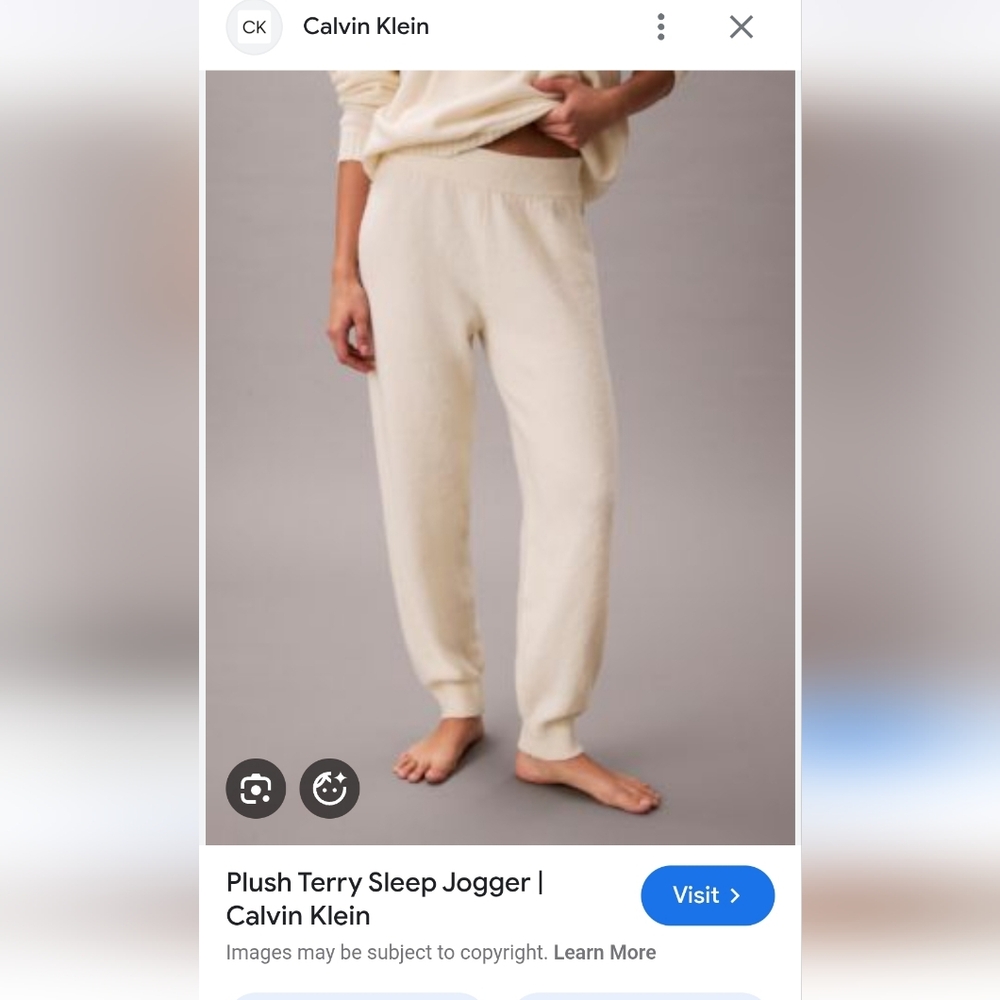 Calvin Klein XS Plush Terry Lounge Jogger